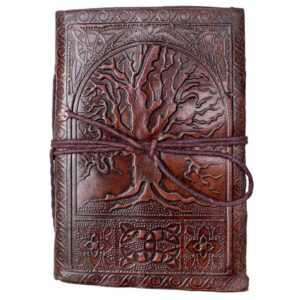 Libreta de cuero artesanal árbol de la vida